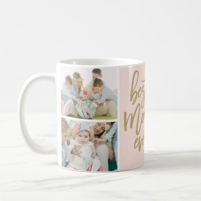 Taza De Café Mejor Collage de fotos de mamá de todos los tiempo (Izquierda)