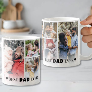 Taza De Café Mejor Collage de Fotos de Papá