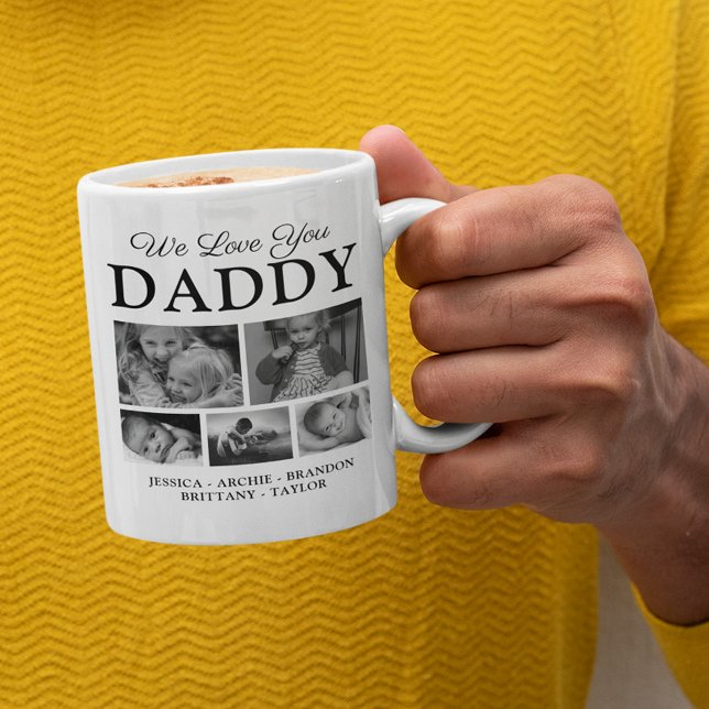 Taza De Café Mejor Collage de fotos de papá (Subido por el creador)