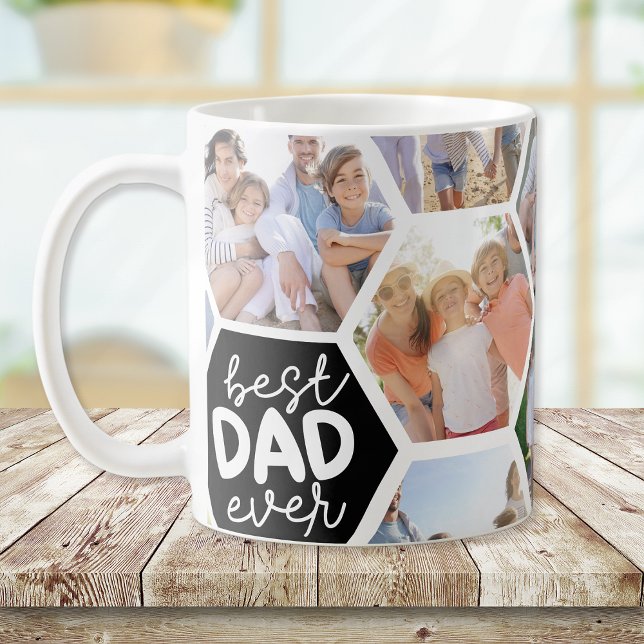 Taza De Café Mejor Collage de fotos de papá (Subido por el creador)