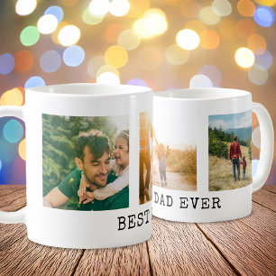 Taza De Café Mejor Collage de fotos de papá