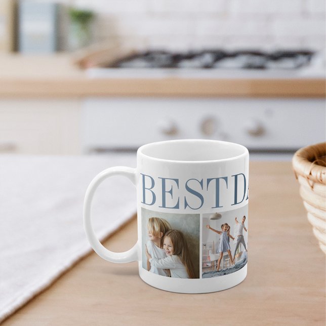Taza De Café Mejor Collage de fotos de Papá Nunca 4 (Subido por el creador)