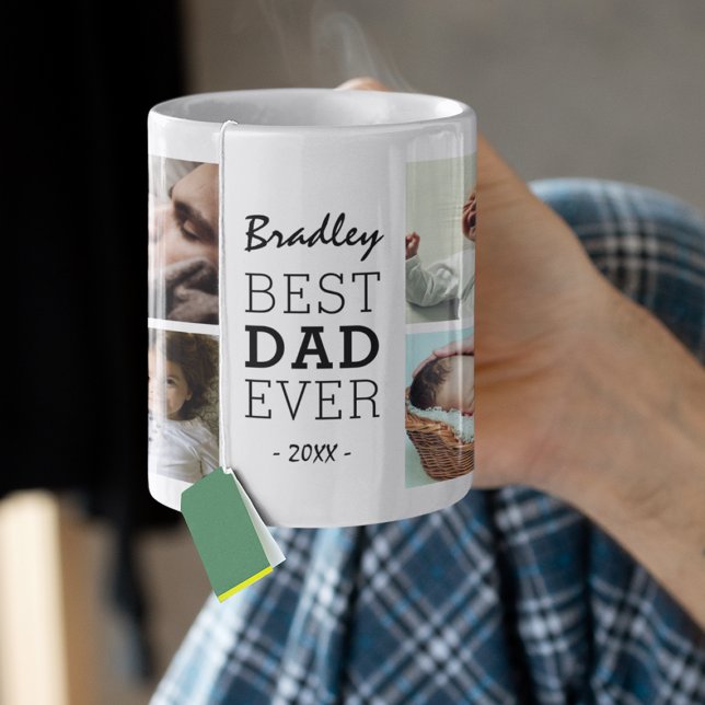 Taza De Café Mejor Collage de fotos de Papá Personalizado (Subido por el creador)