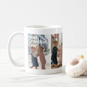 Taza De Café Mejor Collage de fotos de Personalizado del abuelo