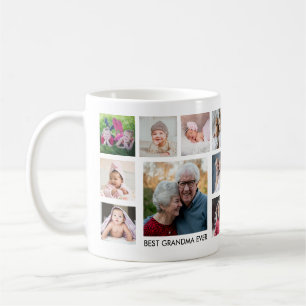 Taza De Café Mejor Collage de fotos familiar de 18 años
