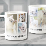 Taza De Café Mejor Collage de fotos para gatos<br><div class="desc">Mejor Mamá Gata Personalizada De 8 Collages de fotos De Café Mug. Celebra el amor y la alegría de ser una mamá gata con esta taza personalizado, diseñada para mostrar sus recuerdos felinos favoritos. Con un collage de ocho fotos —perfecto para adorables tomas de sus gatos o momentos de ella...</div>
