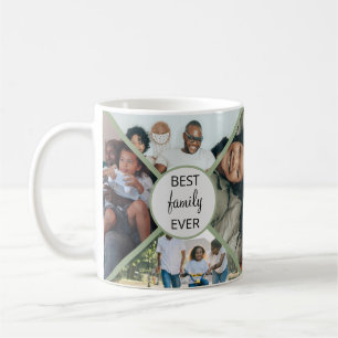 Taza De Café Mejor collage de fotos personalizado de la familia