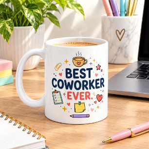 Taza De Café Mejor Compañero de Trabajo Divertida Apreciación O