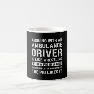 Taza De Café Mejor Conductor De Ambulancias Emergencia Paramédi