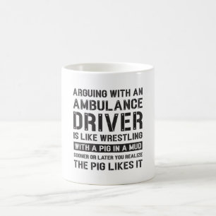 Taza De Café Mejor Conductor de Ambulancias Gracioso Paramédico