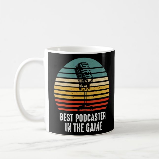 Taza De Café Mejor contenido de radio de podcaster Podcasting (Izquierda)