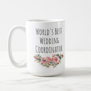 Taza De Café Mejor Coordinador de Bodas del mundo - Gracias reg