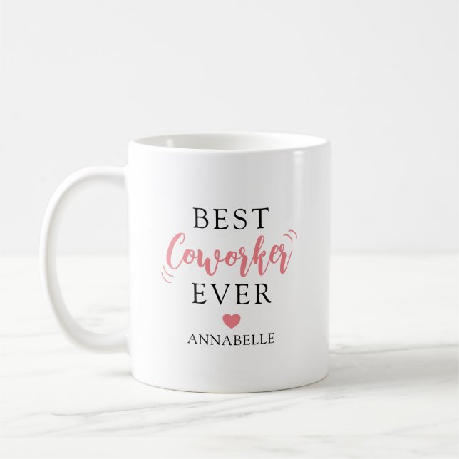 Taza De Café Mejor Coworker personalizado de la historia (Izquierda)