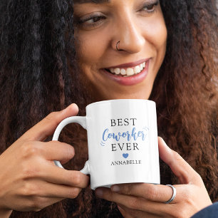 Taza De Café Mejor Coworker personalizado de la historia