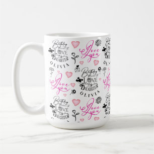 Taza De Café Mejor Cumpleaños Hija Texto Personalizado