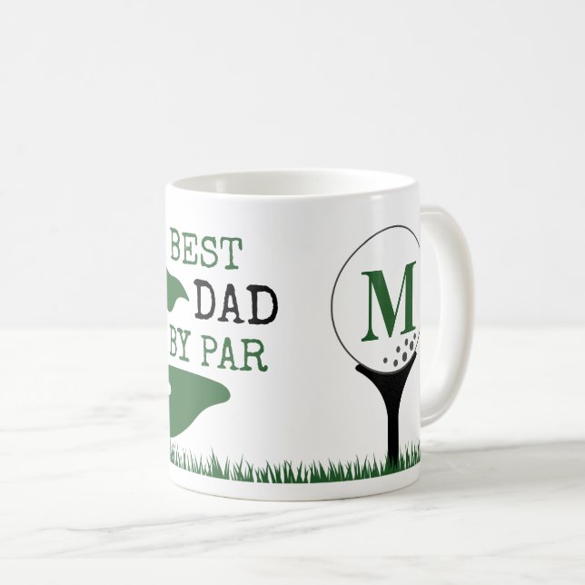 Taza De Café MEJOR DAD DE Golf POR PAR Monograma (Anverso derecho)