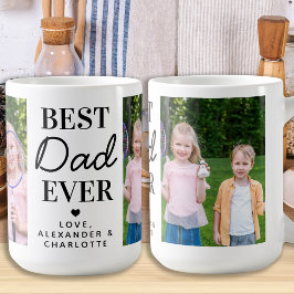 Taza De Café Mejor DAD personalizada 2 Photo Father's Day