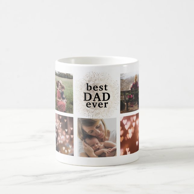 Taza De Café Mejor DAD Personalizado Oro Multofoto Mug (Centro)
