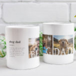 Taza De Café Mejor definición de papá perro | Tres fotos<br><div class="desc">Montaje de fotos moderno de 3. Con una dulce definición de lo que es un papá perro con espacio para el mensaje personalizado. ¡Esta taza personalizada hace un regalo perfecto para el padre del perro en tu vida! Divertido, fácil y único - hace un gran regalo para cumpleaños, vacaciones y...</div>