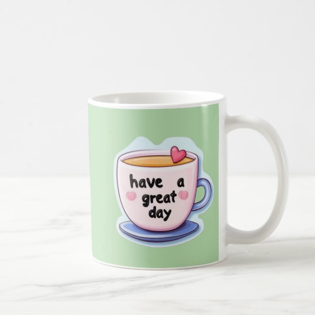 Taza De Café Mejor Día de Café Mug - Regalo familiar positivo (Derecha)