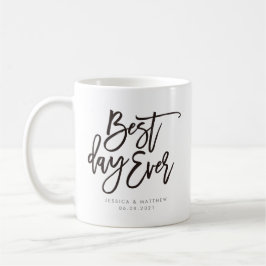 Taza De Café Mejor día de la caligrafía personalizada