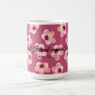 Taza De Café Mejor Día de la Madre Grand-mère Flor Tropical Ros