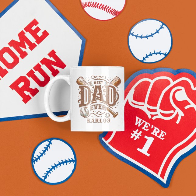 Taza De Café Mejor Día del Padre de Béisbol (Subido por el creador)