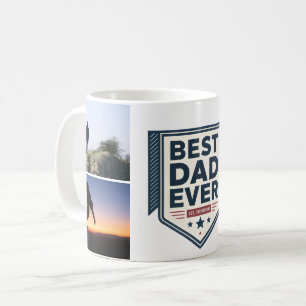 Taza De Café Mejor diseño de collage de fotos de paternidad par