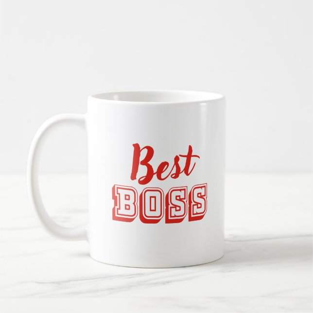 Taza De Café Mejor diseño de jefe (Izquierda)