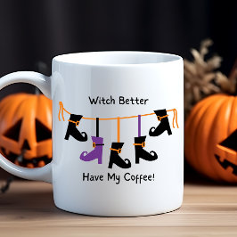 Taza De Café Mejor Divertida Bruja Tengo Mi Café Shoes Hallowee