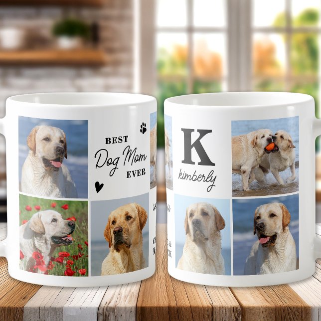 Taza De Café Mejor DOG MOM Personalizado  Moderno 7 Collage de  (Subido por el creador)