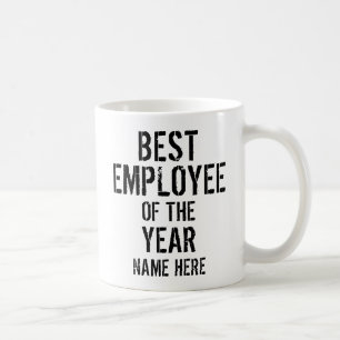 TAZA DE CAFÉ MEJOR EMPLEADO DEL AÑO PERSONALIZAR