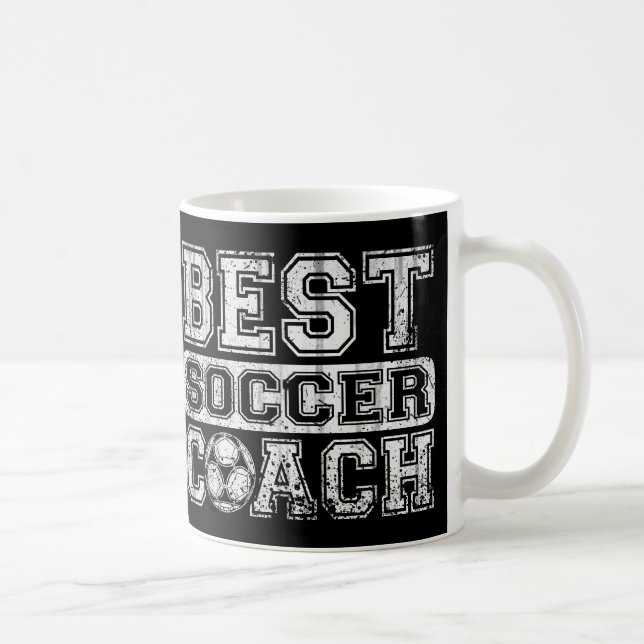 Taza De Café Mejor entrenador de fútbol (Derecha)