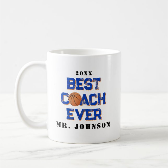 Taza De Café Mejor entrenador de la historia - Baloncesto (Izquierda)