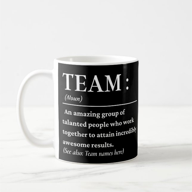 Taza De Café Mejor equipo de definición de equipo (Izquierda)