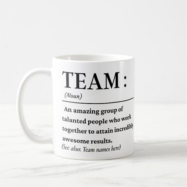 Taza De Café Mejor equipo de definición de equipo (Izquierda)
