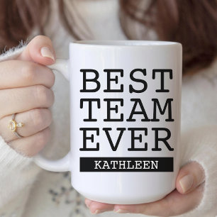 Taza De Café Mejor Equipo de Todos los Tiempos Agradecimiento