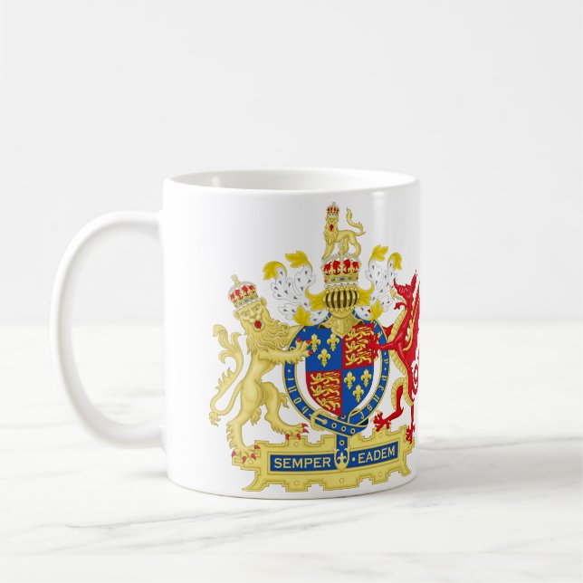 Taza De Café Mejor Escudo De Armas De Inglaterra (Izquierda)