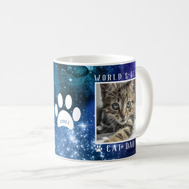 Taza De Café Mejor espacio de fotos de fotos de dibujos de papá (Anverso derecho)