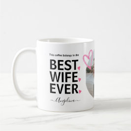 Taza De Café Mejor Esposa Personalizado Foto Divertido Humor ma