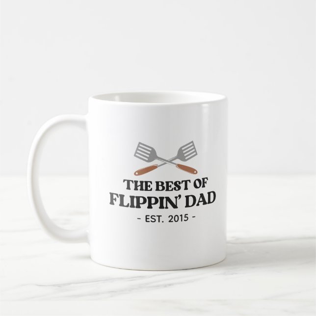 Taza De Café Mejor Flippin Dad Spatula Funny Retro (Izquierda)