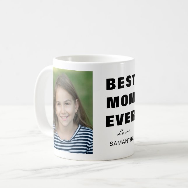 Taza De Café Mejor foto de mamá 2 (Anverso izquierdo)