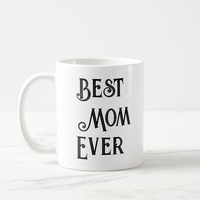 Taza De Café Mejor foto de mamá de todos los tiempos - Nombre p (Izquierda)