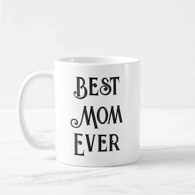 Taza De Café Mejor foto de mamá de todos los tiempos - Nombre p (Izquierda)