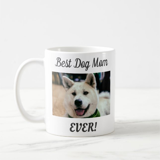 Taza De Café Mejor foto de mamá del perro (Izquierda)
