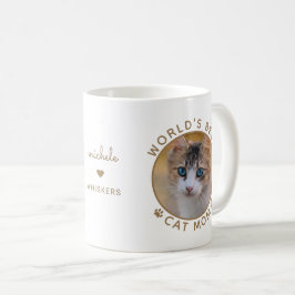Taza De Café Mejor foto de nombre personalizado de la mamá del 