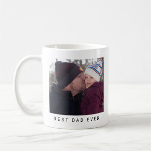 Taza De Café Mejor foto de papá jamás personalizada Keepsake