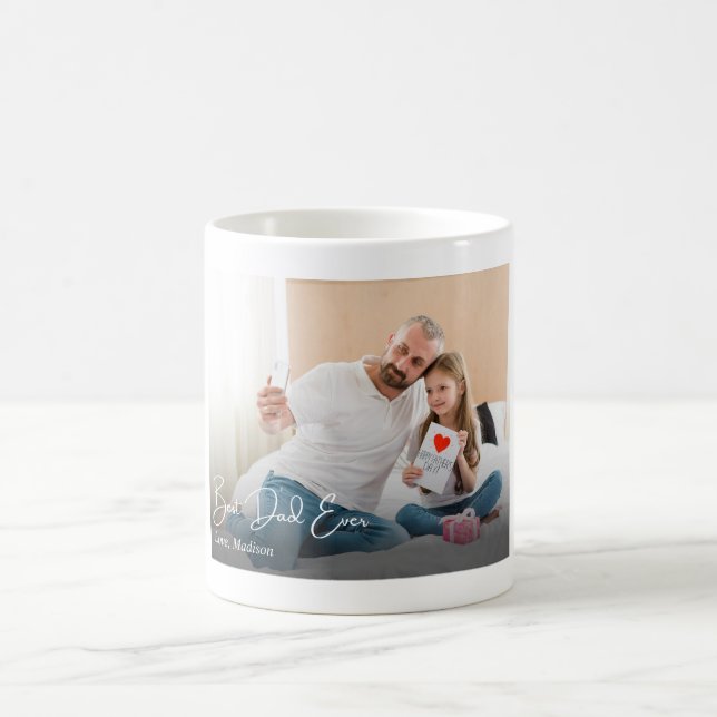 Taza De Café Mejor foto de papá nunca simple Personalizado (Centro)