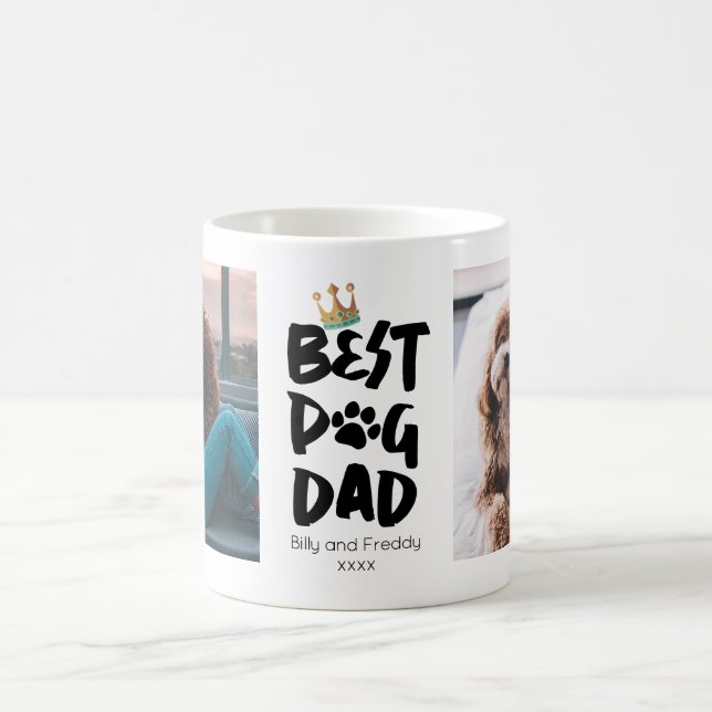 Taza De Café Mejor foto de papá perro (Centro)
