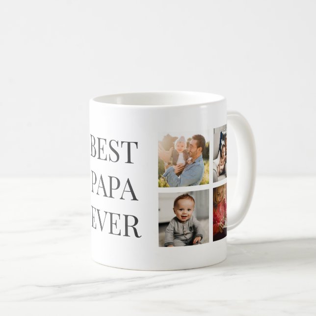 Taza De Café Mejor foto de papá personalizada (Anverso derecho)